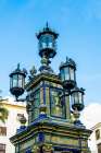 Central fountain, Plaza Alta main square, Algeciras, Spain. Art Print